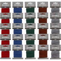 Macramé koord, dikte 1 mm, diverse kleuren, 5x5dozen [HOB-41748]