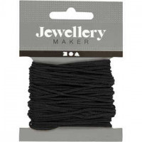 Macramé koord, dikte 2 mm, zwart, 8m [HOB-41755]
