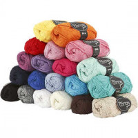 Katoengaren, l: 165 m,  6S/4 , diverse kleuren, 20x50gr [HOB-42100]