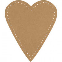 Hart, h: 12 cm, b: 10 cm, naturel, 4stuks [HOB-498772]