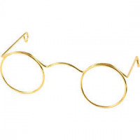 Bril, b: 60 mm, gatgrootte 21 mm, goud, 10stuks [HOB-500311]