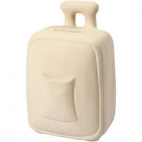 Spaarkoffer, h: 14,50 cm, b: 8 cm, wit, 8stuks, l: 9 cm [HOB-50543]