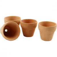 Bloempot, d: 3,4 cm, h: 3,1 cm, 48stuks [HOB-50655]