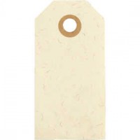 Labels, afm 4x8 cm,  250 gr, naturel, 20stuks [HOB-510040]