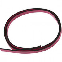 Band van imitatie leer, b: 10 mm, dikte 3 mm, roze, 1m [HOB-51483]