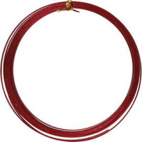 Alu draad, b: 3,5 mm, dikte 0,5 mm, rood, plat, 4,5m [HOB-518343]