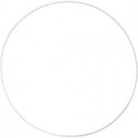 Metalen draadring, cirkel, d: 30 cm, dikte 3 mm, wit, 5stuks [HOB-52413]
