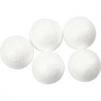 Ballen, d: 2 cm, wit, styropor, 200stuks [HOB-543000]
