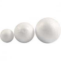 Ballen, d: 20+30+40 mm, wit, styropor, 12stuks [HOB-54305]