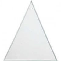 Glazen platen, Driehoekig, afm 8x9 cm, dikte 3 mm, 10stuks [HOB-55803]