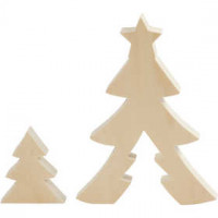 2in1 Figuren, kerstboom, h: 8+20 cm, b: 6,5+14,5 cm, triplex, 1set, diepte 2 cm [HOB-56135]