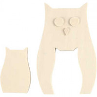 2in1 Figuren, uil, h: 6+11,5 cm, b: 3,8+7,5 cm, triplex, 1set, diepte 1,2 cm [HOB-56151]