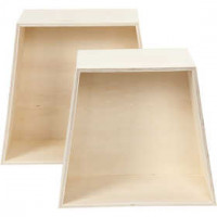 Showdozen, trapeze, h: 24,5+28 cm, b: 27+31 cm, triplex, 2stuks, diepte 12,5 cm [HOB-56159]