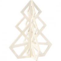 Kerstboom, h: 16 cm, b: 13 cm, triplex, 1stuk [HOB-56172]