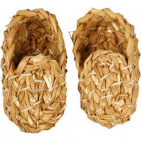 Schoenen van stro, l: 8 cm, 1paar [HOB-562021]