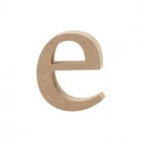 Letter, e, h: 8,4 cm, dikte 2 cm, MDF, 1stuk [HOB-56244]