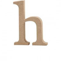 Letter, h, h: 13 cm, dikte 2 cm, MDF, 1stuk [HOB-56247]