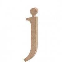 Letter, j, h: 15,5 cm, dikte 2 cm, MDF, 1stuk [HOB-56249]