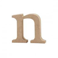 Letter, n, h: 8 cm, dikte 2 cm, MDF, 1stuk [HOB-56253]