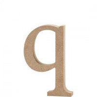 Letter, q, h: 12,2 cm, dikte 2 cm, MDF, 1stuk [HOB-56256]