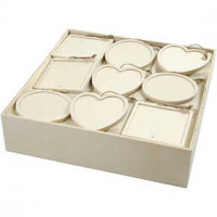 Lijsten, afm 11,5x11,5 cm, dikte 8 mm, triplex, 75stuks [HOB-56406]