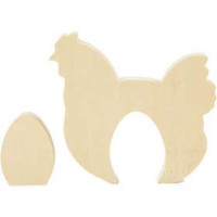 2in1 Figuren, kip met ei, h: 4,5+10 cm, b: 3,5+10,5 cm, triplex, 1set, diepte 1,2 cm [HOB-57899]