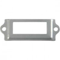 Archiefdozen beslag, afm 22x60 mm, gatgrootte 12x34 mm, zilver, 40stuks [HOB-58014]