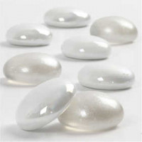 Glass Deco, wit, d: 18-20 mm, dikte 8 mm, 370gr [HOB-591001]