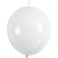 Ballonnen, wit, linked, 8stuks [HOB-59179]