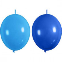 Ballonnen, blauw, lichtblauw, linked, 8stuks [HOB-59181]