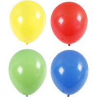 Ballonnen, blauw, groen, geel, rood, d: 41 cm, giga, 4stuks [HOB-59183]
