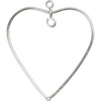 Hart, afm 6x6,5 cm, 6stuks [HOB-59350]