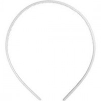 Hair Bands, W: 8 mm, 5 pcs, white [HOB-600801]