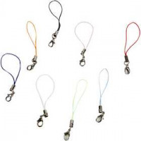 Mobiele telefoon koord, l: 7 cm, diverse kleuren, 100stuks [HOB-60128]
