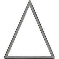 Hanger, afm 30x36 mm, dikte 1,1 mm, donker metallic grijs, driehoek, 2stuks [HOB-61266]