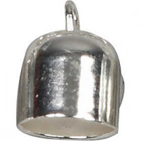 Eindkap, d: 8 mm, l: 11 mm, verzilverd, 6stuks [HOB-613060]