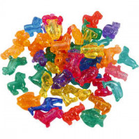Figuur kralen, afm 25 mm, gatgrootte 4 mm, diverse kleuren, dieren, 2000ml, 1000 gr [HOB-61834]