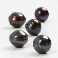 Zoetwater parels, afm 13-17 mm, gatgrootte 2 mm, blauw, 5stuks [HOB-63122]