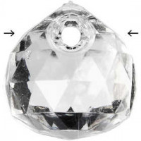 Acryl kralen, afm 16 mm, gatgrootte 2 mm, Transparant glans, 38stuks [HOB-636870]