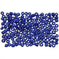 Rocailles, afm 8/0 , d: 3 mm, blauw, 25gr, gatgrootte 0,6-1,0 mm [HOB-682051]