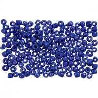 Rocailles, afm 8/0 , d: 3 mm, blauw, 500gr, gatgrootte 0,6-1,0 mm [HOB-682052]