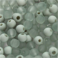 Plastic Kralen, d: 6 mm, gatgrootte 2 mm, lichtgroen, 40gr, circa 150 stuk [HOB-69594]