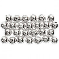 Kralen, d: 8 mm, gatgrootte 1 mm, zilver, 50stuks [HOB-698241]