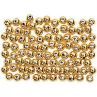 Kralen, d: 4 mm, gatgrootte 0,7 mm, goud, 150stuks [HOB-698321]