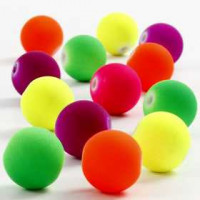 Neon kralen, d: 12 mm, gatgrootte 2 mm, 50gr, circa 50  stuk [HOB-698440]