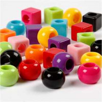 Multi mix, afm 11 mm, gatgrootte 7 mm, diverse kleuren, 1000 g, 1700ml, circa 750 stuk [HOB-699603]