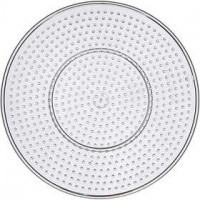 Onderplaat, d: 15 cm, transparant, grote cirkel, 10stuks [HOB-753021]