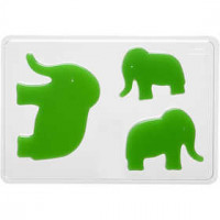 Gietmal, afm 6+8+10 cm, buitenmaat 14,9x22 cm, olifant, 1stuk, diepte 9 mm [HOB-78630]