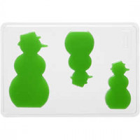 Gietmal, afm 6+8+10 cm, buitenmaat 14,9x22 cm, sneeuwpop, 1stuk, diepte 9 mm [HOB-78635]