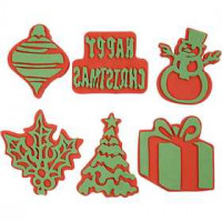 Foam stempels, h: 6-8 cm, b: 6-8 cm, kerstmis, 6div [HOB-95251]
